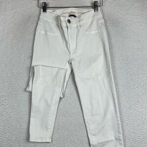 American Eagle white super skinny jeans